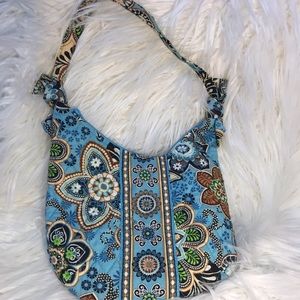 Vera Bradley "Bali Blue" shoulder bag.